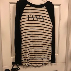 Barely worn Banana Republic Striped Graphic Long Sleeved T-shirt.
